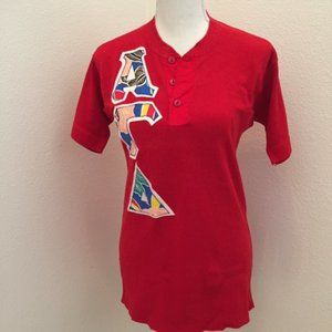 Vintage Alpha Gamma Delta Letter Henley Top